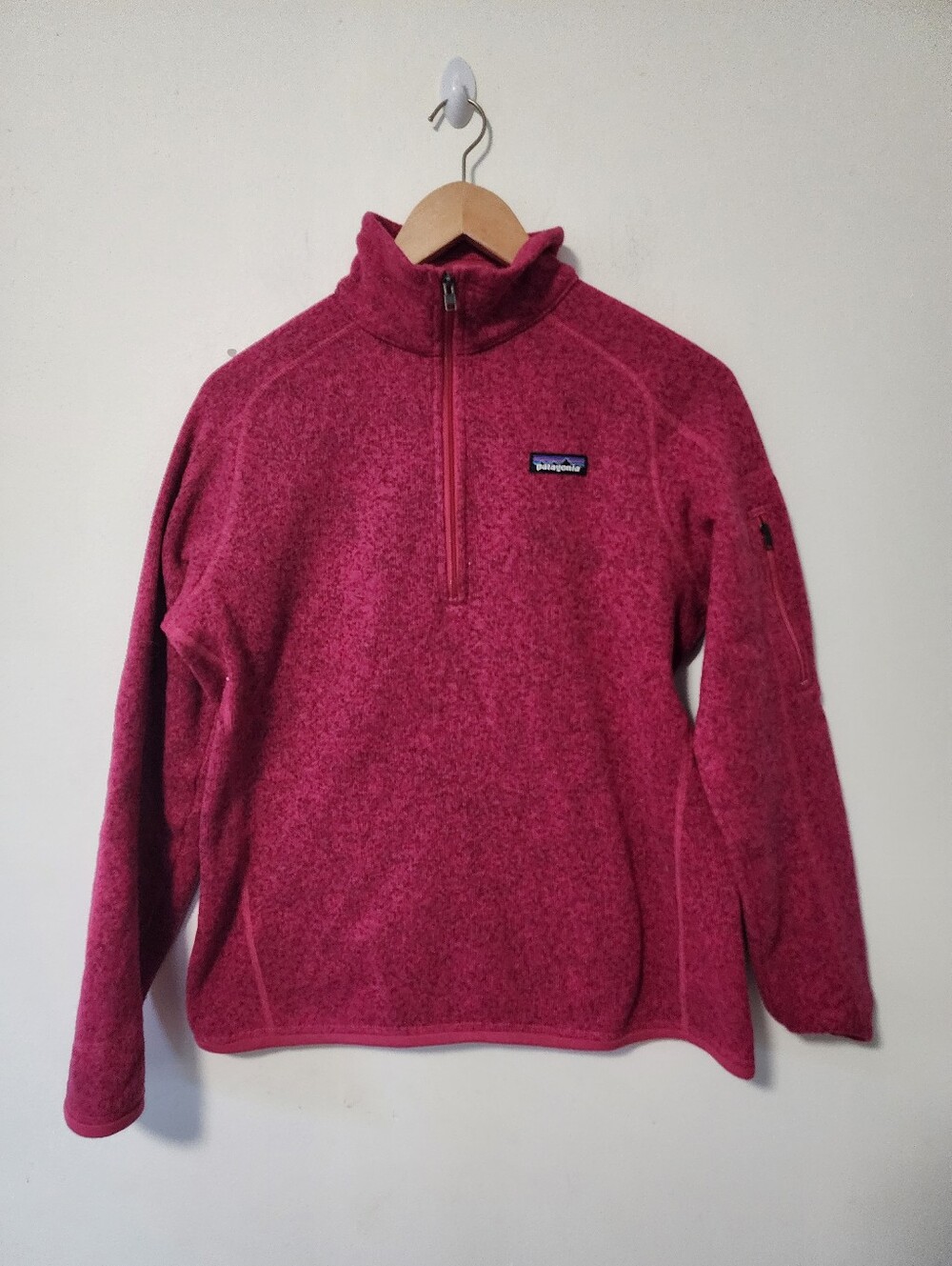 Patagonia Women's Half-Zip Fleece Pullover - Raspberry Pink - Picture 2 of 5